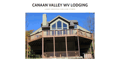 Desktop Screenshot of canaanvalleywvlodging.com