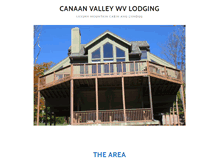 Tablet Screenshot of canaanvalleywvlodging.com